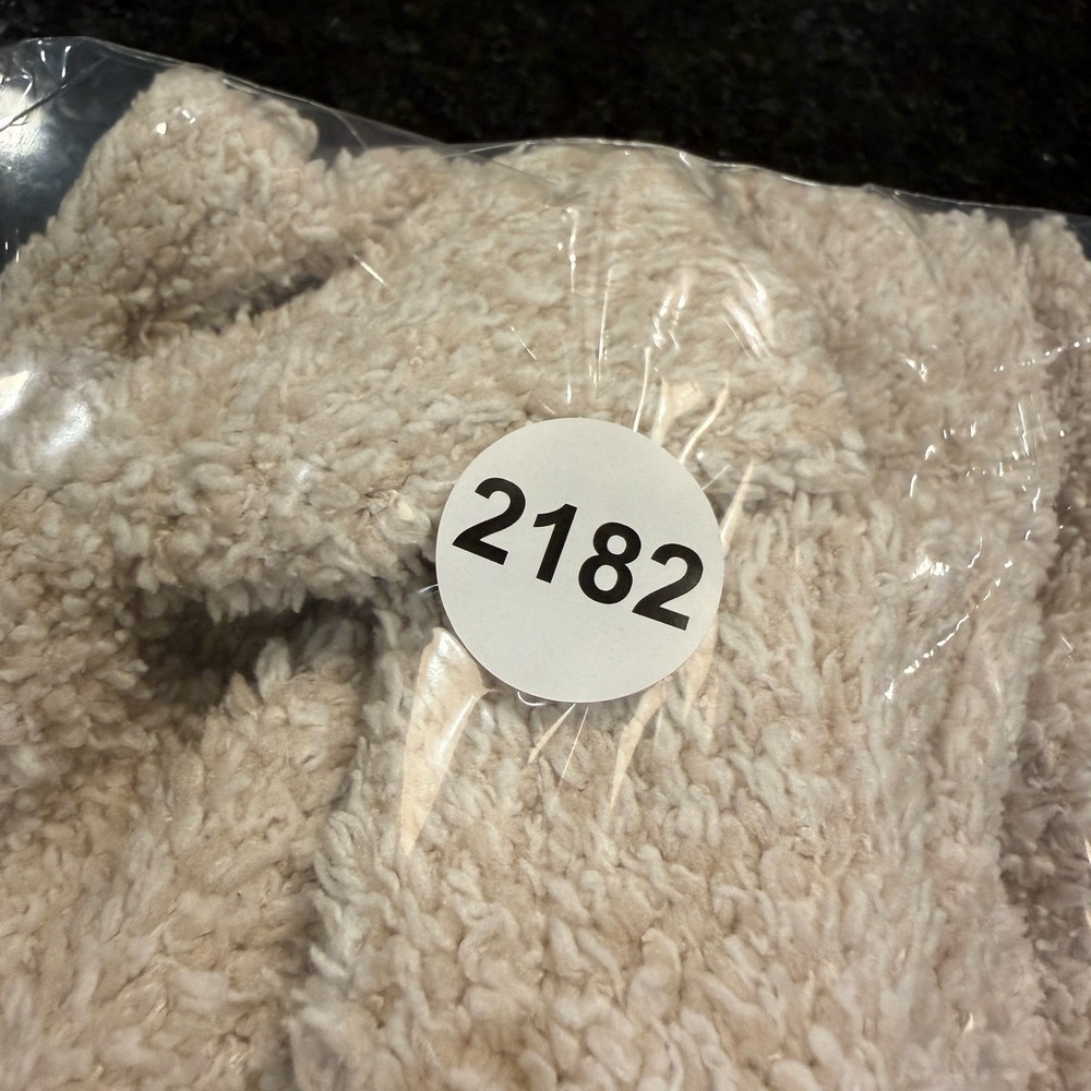 Barefoot Dreams CozyChic Baby Teddy Fleece Cardigan Sweater Cream 3-12 Months - Picture 6 of 6